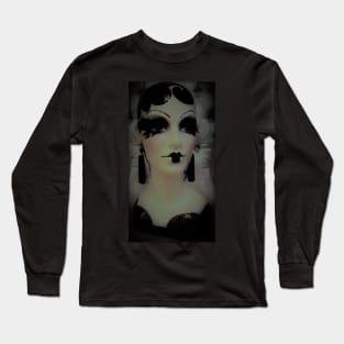 french flapper art deco model mannequin Long Sleeve T-Shirt